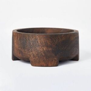 Studio McGee Dark Brown Wooden Bowl